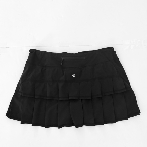 Lululemon Run Pace Pleated Athletic Setter Pickleball Skirt Skort, Black,Size 10 - Picture 5 of 11